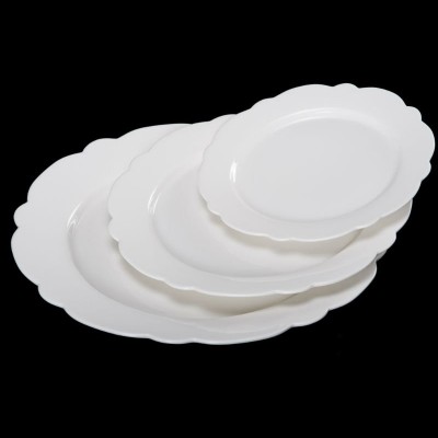 Wholesale Restaurant Serving Hotel White Ceramic Wedding Dinner Plates For Sale