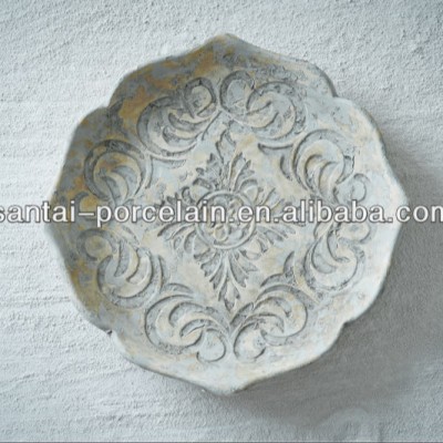 H133 shabby chic table decoration plate