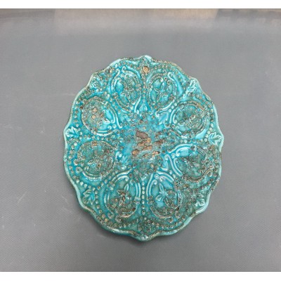 2018 Chaozhou SANTAI MM94 vintage blue ceramic plate for home decor