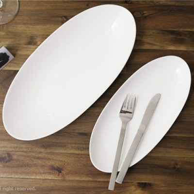 Wholesale Restaurant Oval Porcelain Dinnerware Ceramic Dinner Plate Sets