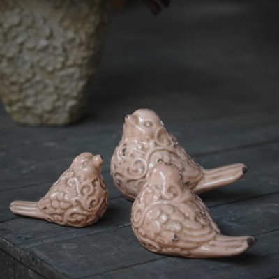 2019 Wholesale Figurine Antique Craft Glaze Home Decor Small Ceramic Birds