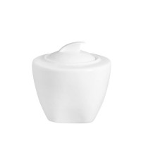 Wholesale Unique White Porcelain 200ml Sugar Pot Ceramic Sugar Bowl